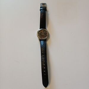 Timex Women's Black Round Dial Croc Leather Band Casual Analog Watch WR 30M